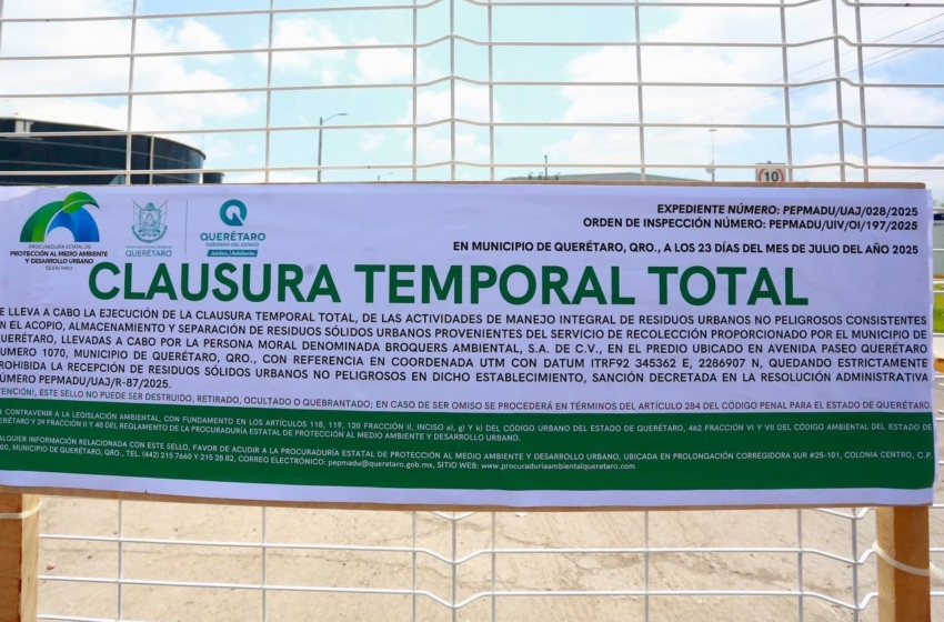  Broquers Ambiental liquida adeudo millonario con el municipio de Querétaro tras clausura de su planta
