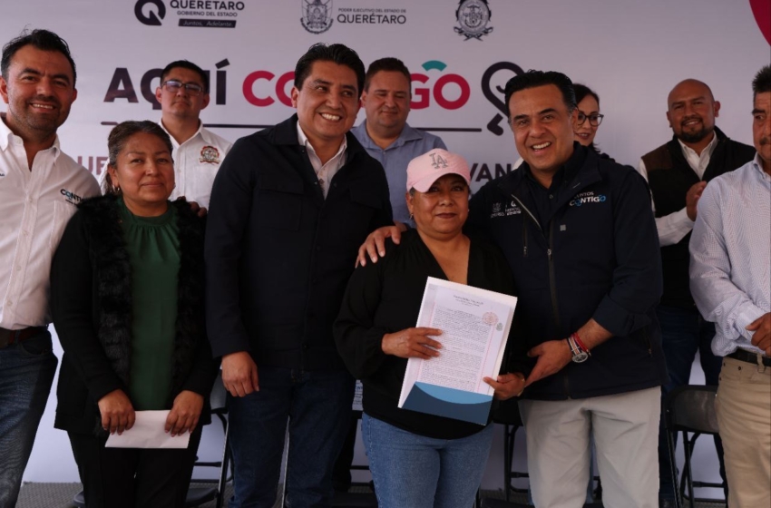  Entregan escrituras y obras sociales en Ezequiel Montes para fortalecer certeza jurídica y servicios básicos