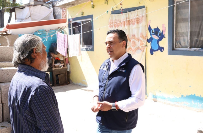  Luis Nava recorre colonias para supervisar apoyos del programa Vivienda Digna