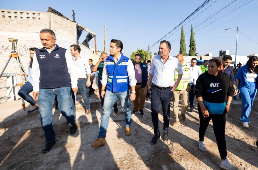  Supervisa Mauricio Kuri obras de control pluvial en la zona norte de la capital