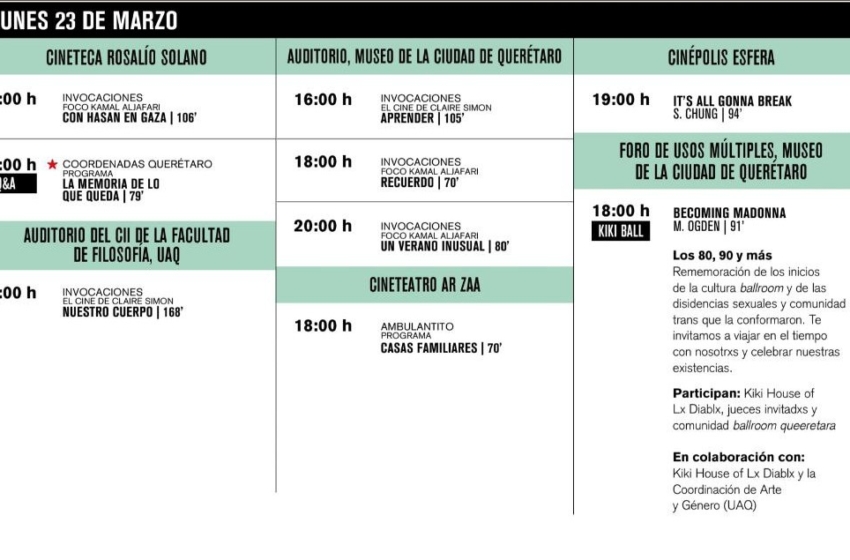  Ambulante 2026 en Querétaro: guía por día con documentales, horarios y de qué tratan