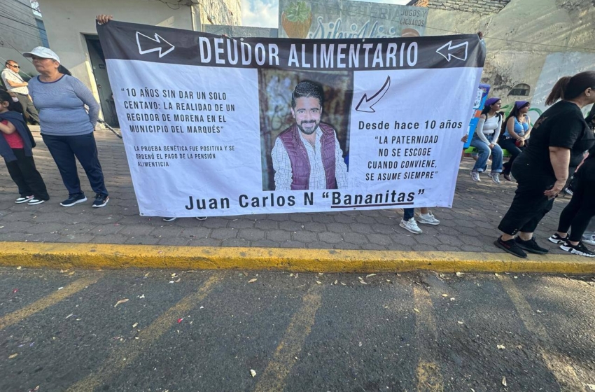  Niega “Bananitas” ser deudor alimentario tras ser exhibido nuevamente en la marcha del 8M