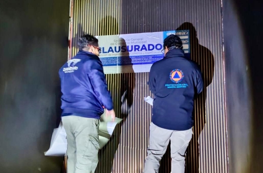  Municipio de Querétaro clausura establecimiento en Bernardo Quintana por irregularidades