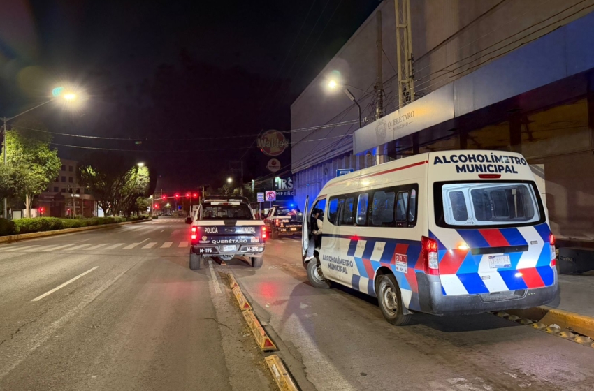  Operativo alcoholímetro deja 32 personas detenidas en Querétaro