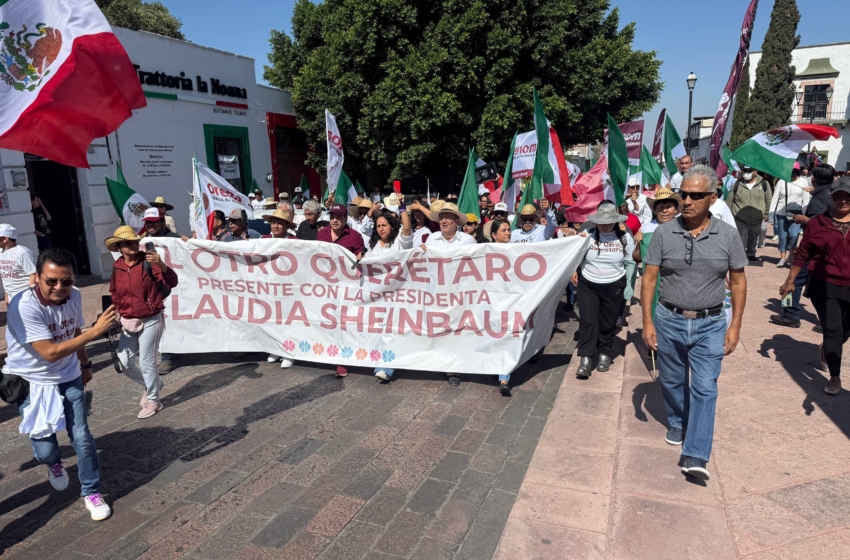  Con informe de Sheinbaum como telón de fondo, grupos de Morena muestran fuerza en Querétaro