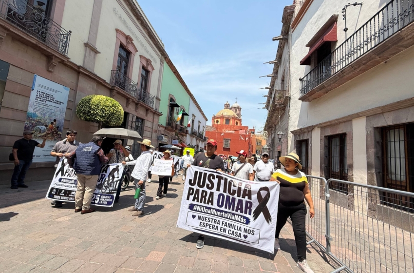  “Mi papá no murió, lo asesinaron”: familia del ciclista Omar Ruiz marcha en Querétaro para exigir justicia
