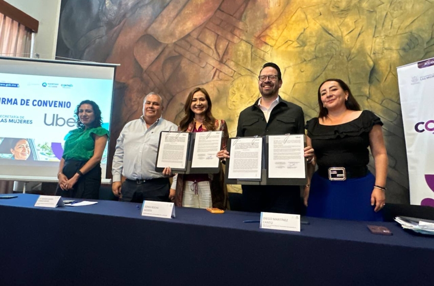  Secretaría de las Mujeres y Uber firman convenio de apoyo en transporte