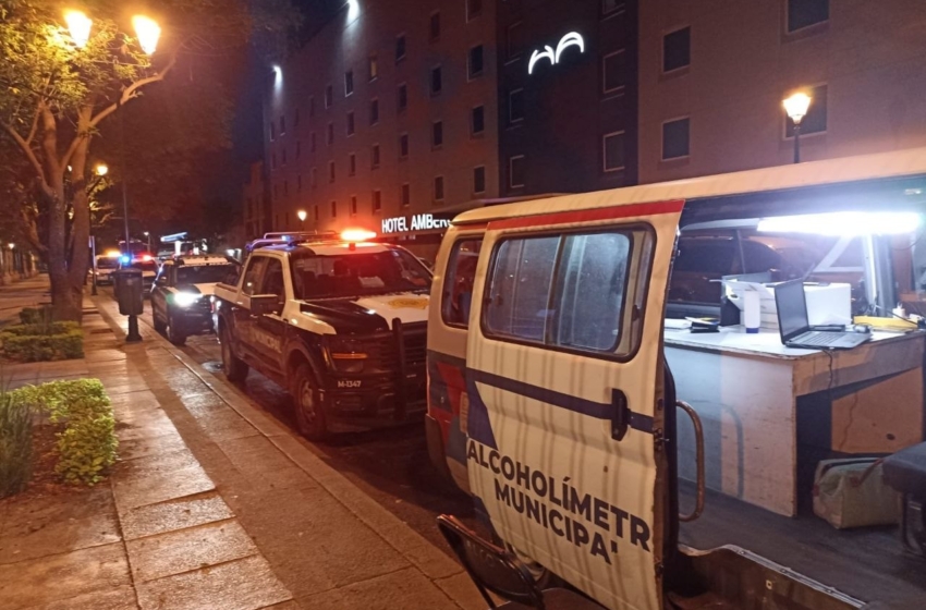  Alcoholímetro deja 32 personas detenidas en Querétaro durante el fin de semana