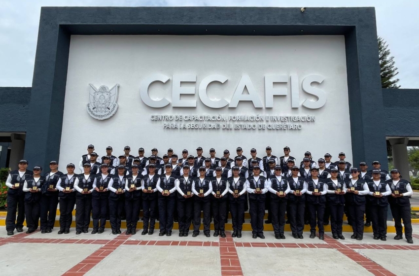  58 nuevos policías se gradúan para reforzar corporaciones de seguridad en Querétaro