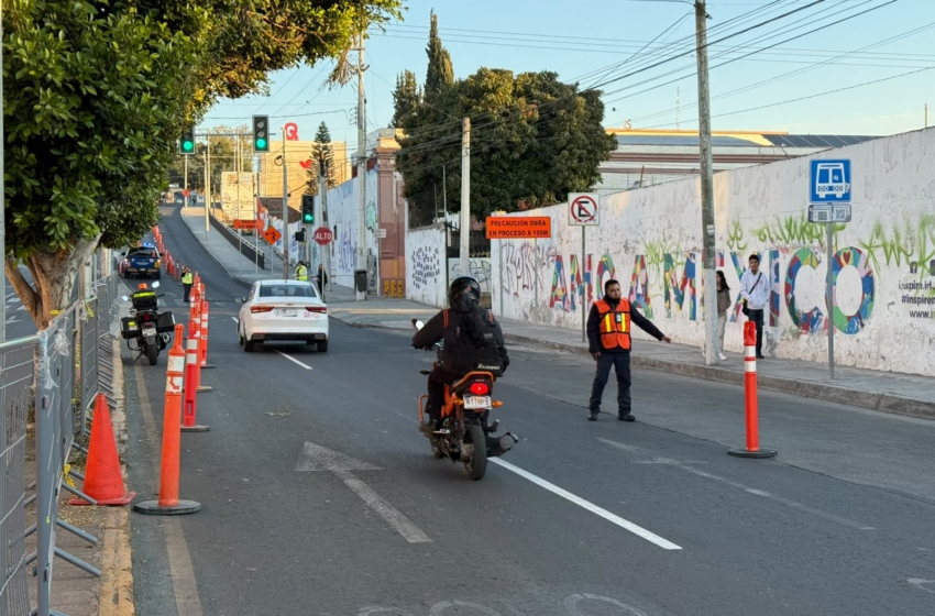  Reabren ambos sentidos de Corregidora Norte; operativo vial en El Cerrito se mantiene por obras del tren