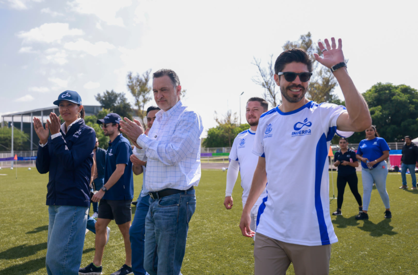  Mauricio Kuri convive con niñas, niños y jóvenes de la Clínica de Fútbol Indereq 2026