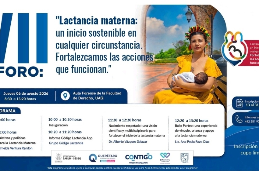  SESA invita a participar en el VII Foro de Lactancia Materna en Querétaro