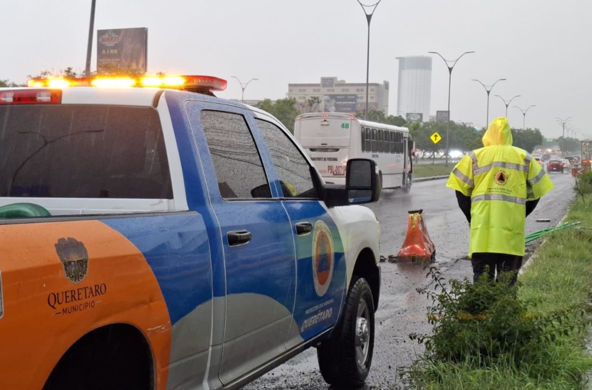  Lluvias dejan 33 reportes de afectaciones en dos días en la capital queretana