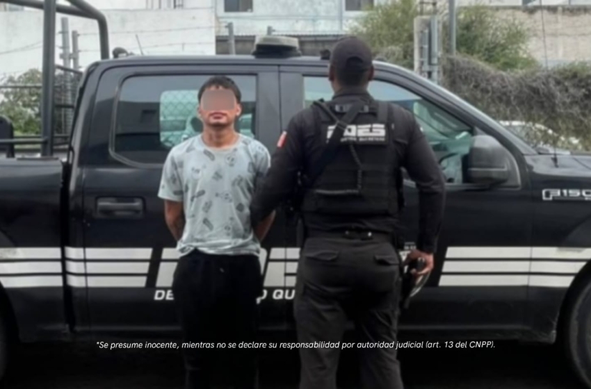  POES detiene a un hombre armado en Santa Rosa Jáuregui tras labores de patrullaje cibernético