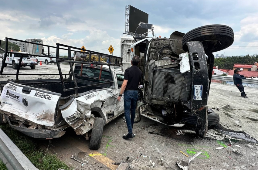  Carambola en la carretera 57 deja nueve lesionados y 13 vehículos involucrados