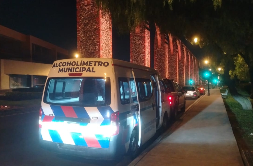  Alcoholímetro en Querétaro deja 33 personas sancionadas durante la última semana