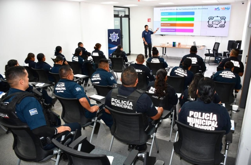  Fortalece El Marqués salud mental y comunicación asertiva de policías