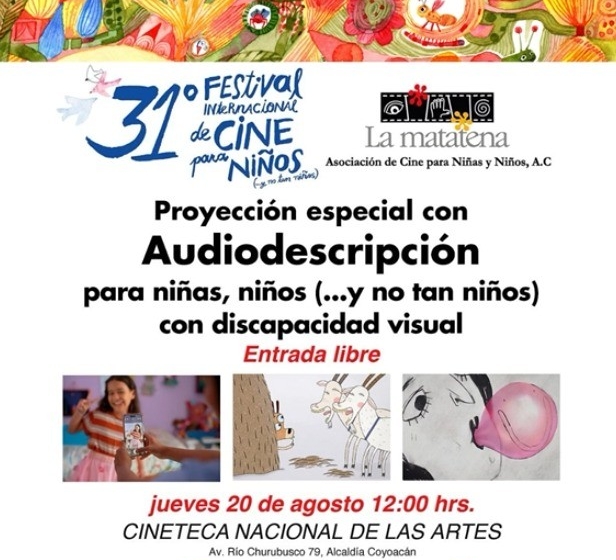 Festival de Cine para Niños tendrá función con audiodescripción para personas con baja visión