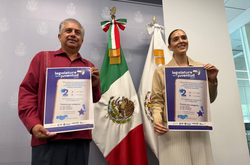  Jóvenes de Querétaro podrán presentar iniciativas sobre salud mental ante el Congreso