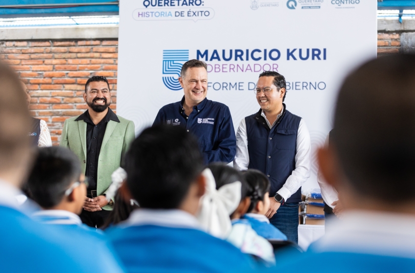  Querétaro entrega infraestructura educativa inclusiva y apoyos escolares en Corregidora