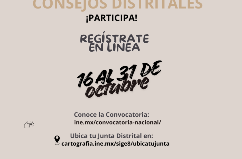  INE abre convocatoria para 34 vacantes de consejerías distritales en Querétaro