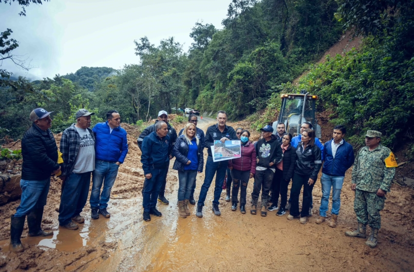  Rehabilitan 14 caminos afectados por lluvias en Pinal de Amoles
