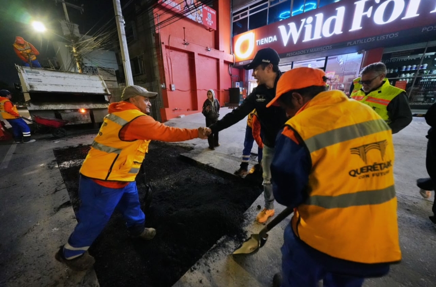  Municipio de Querétaro reporta atención de casi 32 mil baches con inversión de 83.3 mdp