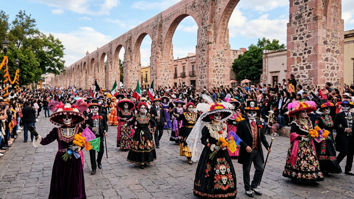  Desfile de catrinas en Querétaro suma cerca de 4 mil registros